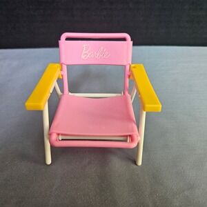 Barbie Pink Yellow Beach Chair Doll Furniture Miniature 2020 Mattel